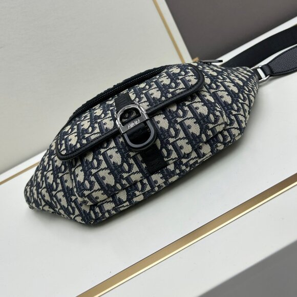 Dior Dior Oblique Saddle Belt Bag – Blue Jacquard Canvas - Picture 6 of 8